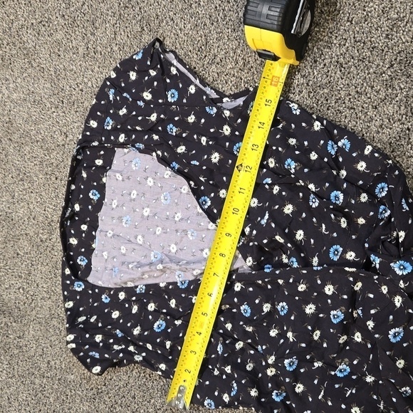 J.Crew Mercantile Women Floral Wrap Belt V neck hobo dress sz XS - Picture 6 of 9